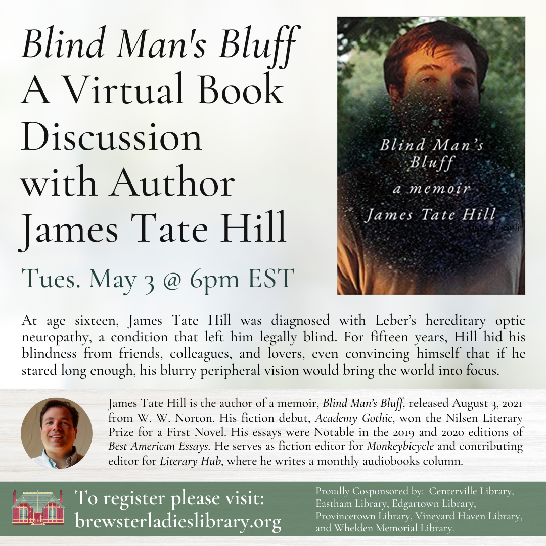 Brewster Ladies' Library presents via zoom author James Tate Hill